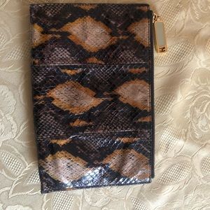 Fendi multi color python pouch